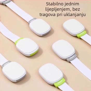 Dječja sigurnosna brava za ladice i vrata — sprječava otvaranje i pritiskanje prstiju