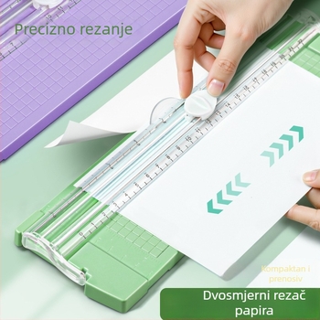 Nadograđeni dvostrani rezač papira za A4 i fotografski papir, ručni, prijenosni, studentska verzija