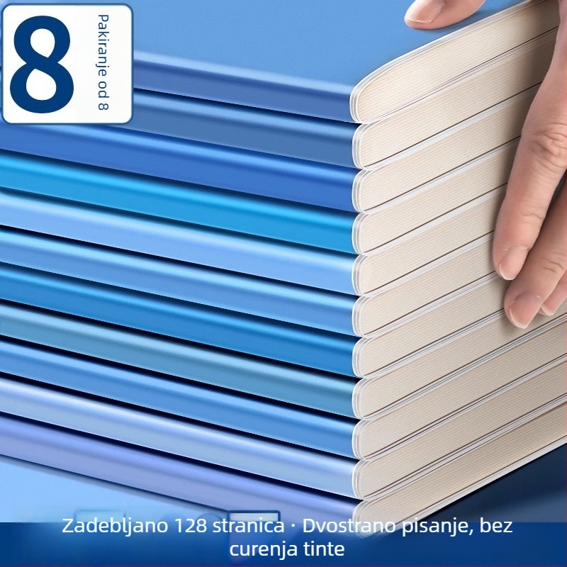 Izuzetno debela studentska bilježnica s plastičnim omotom, bilješke za nastavu, dnevnik za pripremu ispita, mala bilježnica, uredski bilježnik, A5 bilježnica