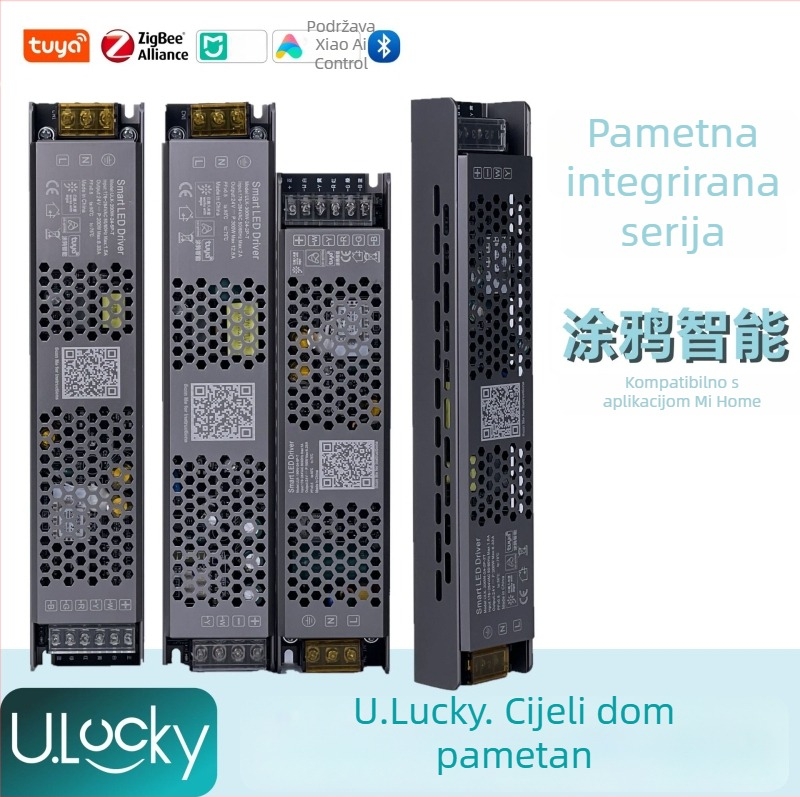 2-kanalni LED kontroler za traku s integriranim 220V transformatorom i napajanjem, upravljanje putem aplikacije