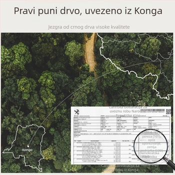 Daska za rezanje od ebenovog sandalovog drveta, dvostrana, masivno drvo, antibakterijska