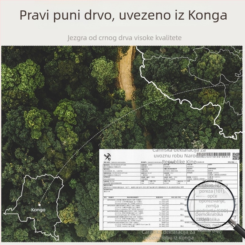 Daska za rezanje od ebenovog sandalovog drveta, dvostrana, masivno drvo, antibakterijska