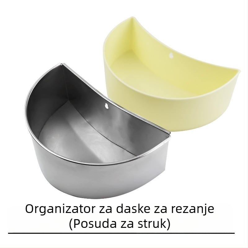 Velika posuda od nehrđajućeg čelika za hotele i restorane, držač dasaka za rezanje i kuhinjska kutija za pohranu
