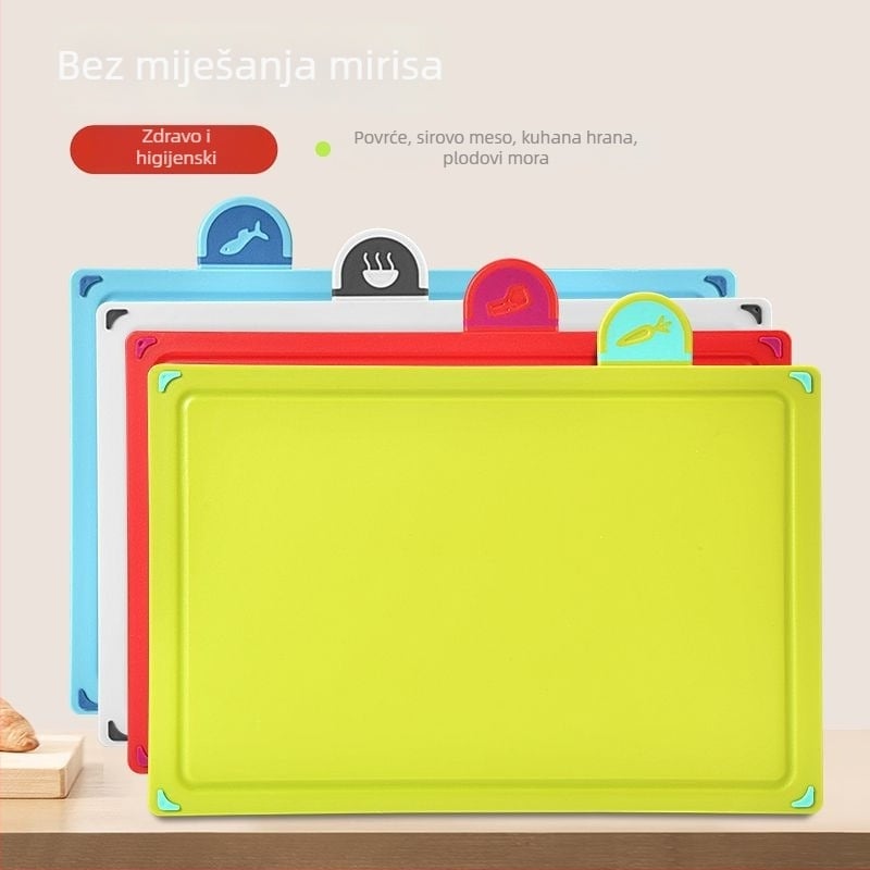 PP daska za rezanje, kvalitete hrane, za sirovu i kuhanu hranu, protuklizna daska za voće i povrće