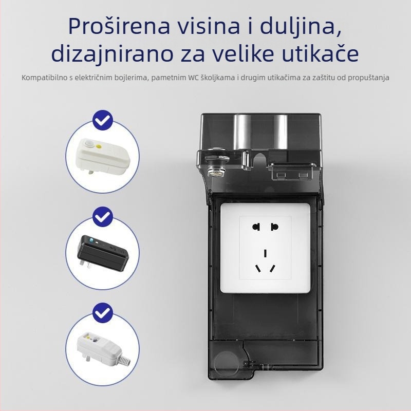 Utičnica sa vijčanim tipom s ugrađenom kutijom za zaključavanje, podignuta vodootporna kutija prekidača za kupaonicu – pametni WC