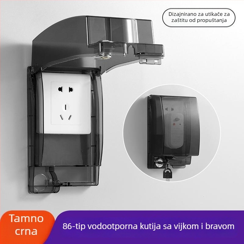 Utičnica sa vijčanim tipom s ugrađenom kutijom za zaključavanje, podignuta vodootporna kutija prekidača za kupaonicu – pametni WC