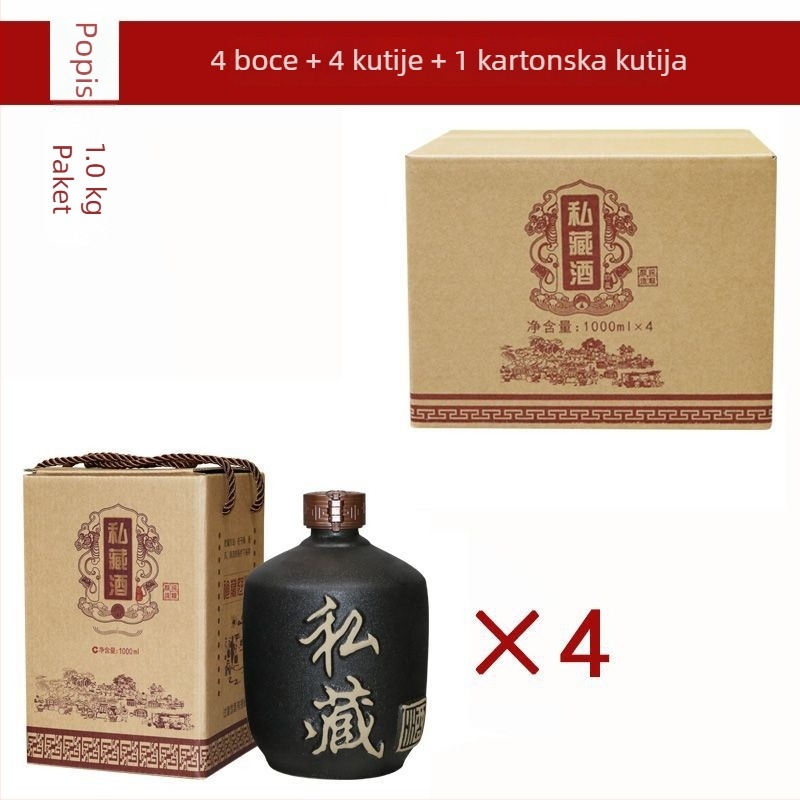 Keramička boca za alkohol, prazna, kineskog stila za kućnu upotrebu, retro mali zatvoreni spremnik