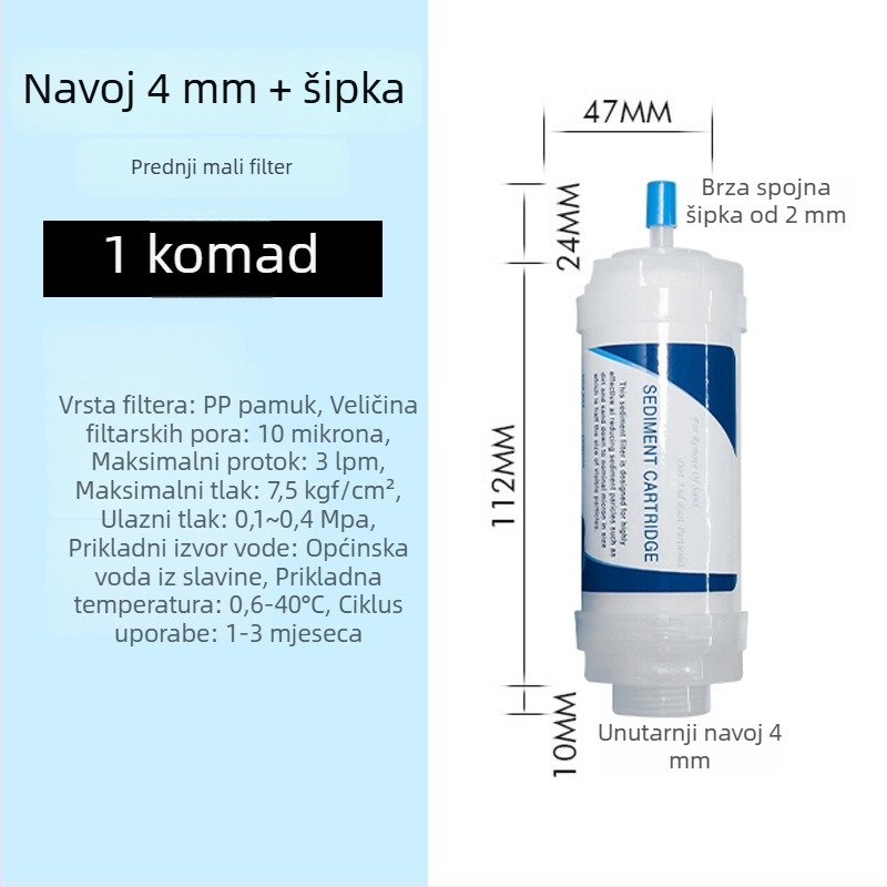 Univerzalna kućna tuš glava s filtrima za vodu i filtrirajućim elementom