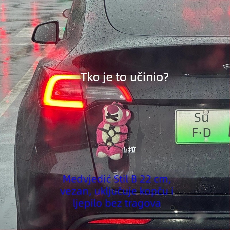 Strawberry Bear stražnja dekoracija automobila – viseći ukras za prtljažnik, za automobile, motocikle i električna vozila