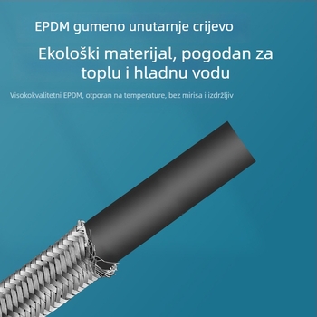 Prilagođeni fleksibilni spoj od 304 nehrđajućeg čelika, opleten, 1/2 inča, otporno na eksplozije, za grijač vode – ulaz tople i hladne vode