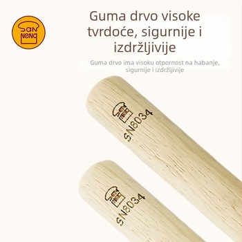 Velički drveni valjak za tijesto, kućna upotreba, pogodan za listove za knedle, tijesto za razvlačenje, rezance, pečenje — SN8034