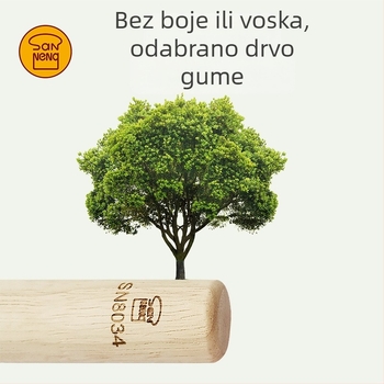 Velički drveni valjak za tijesto, kućna upotreba, pogodan za listove za knedle, tijesto za razvlačenje, rezance, pečenje — SN8034