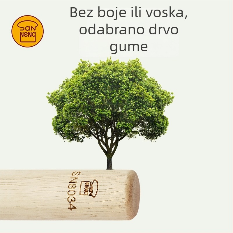 Velički drveni valjak za tijesto, kućna upotreba, pogodan za listove za knedle, tijesto za razvlačenje, rezance, pečenje — SN8034