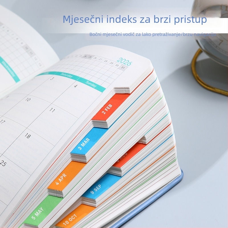 2026 planer rasporeda, 365 dana, dnevnik s jednom stranom za dan, vremensko upravljanje za poslovne potrebe