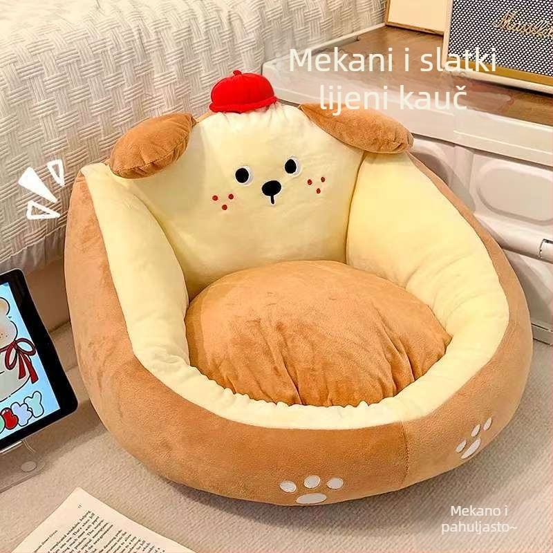 Jastuk za pod s naslonom u crtani stil, tatami stil, kristalni baršun, za čitanje u dnevnoj sobi ili spavaćoj sobi