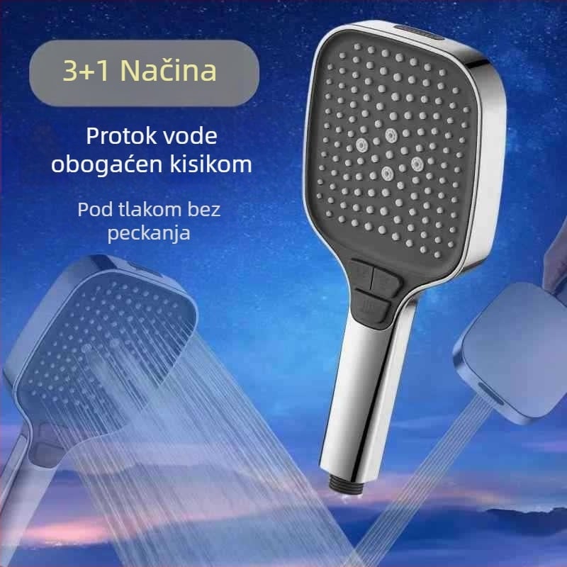Tuš glava s povećanim tlakom i grijačem vode za kupaonicu, zidna montaža, ABS kućište