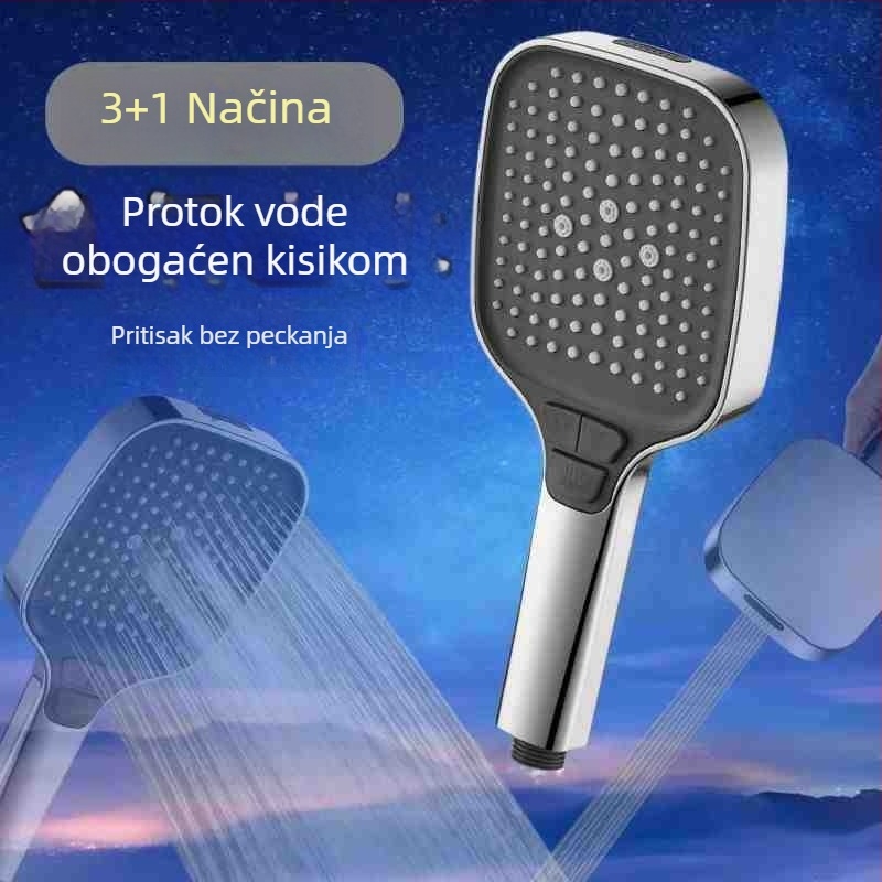 Tuš glava s povećanim tlakom i grijačem vode za kupaonicu, zidna montaža, ABS kućište