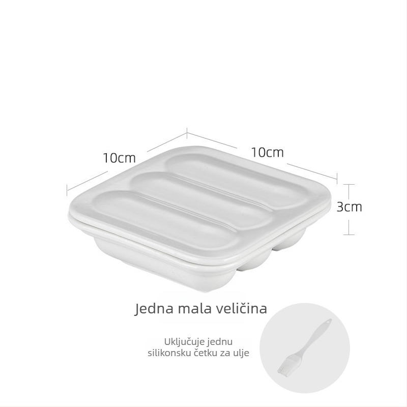 Keramički kalup za kobasice za bebe i djecu — mali format, pogodan za parenje i kuhanje