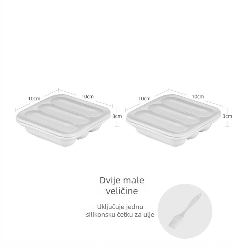 Keramički kalup za kobasice za bebe i djecu — mali format, pogodan za parenje i kuhanje