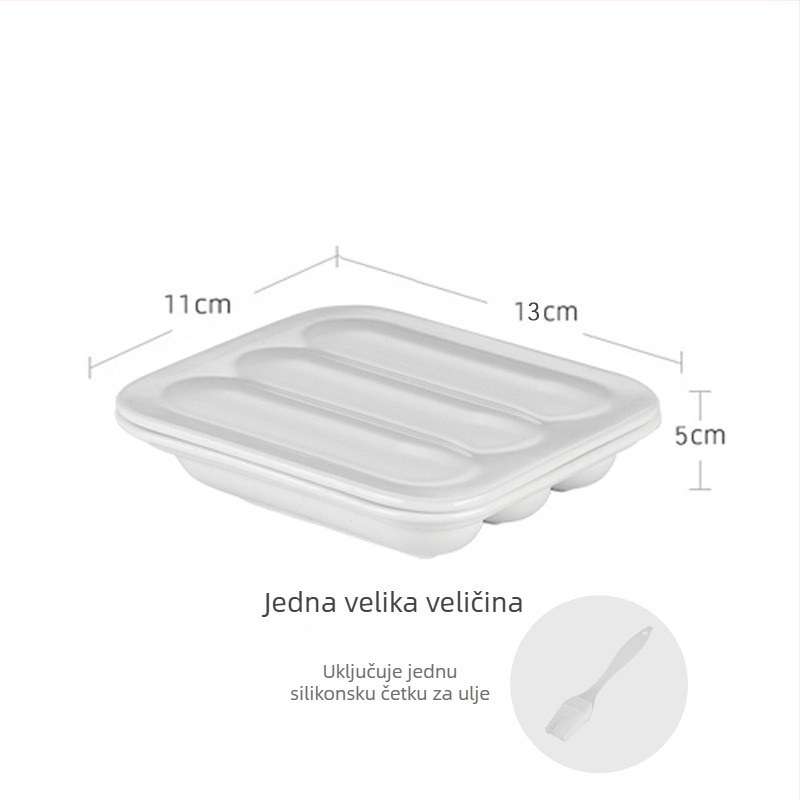 Keramički kalup za kobasice za bebe i djecu — mali format, pogodan za parenje i kuhanje
