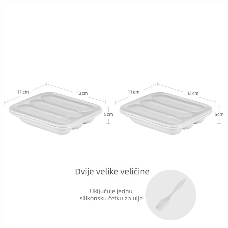 Keramički kalup za kobasice za bebe i djecu — mali format, pogodan za parenje i kuhanje