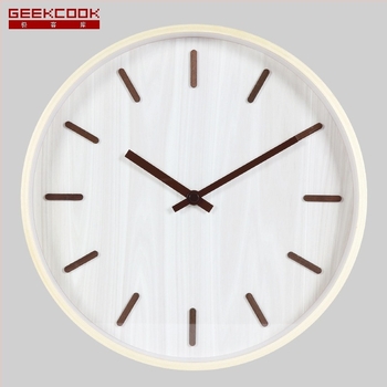 Drveni minimalistički okrugli zidni sat, 35 cm, elegantni brojevi, retro kineski stil