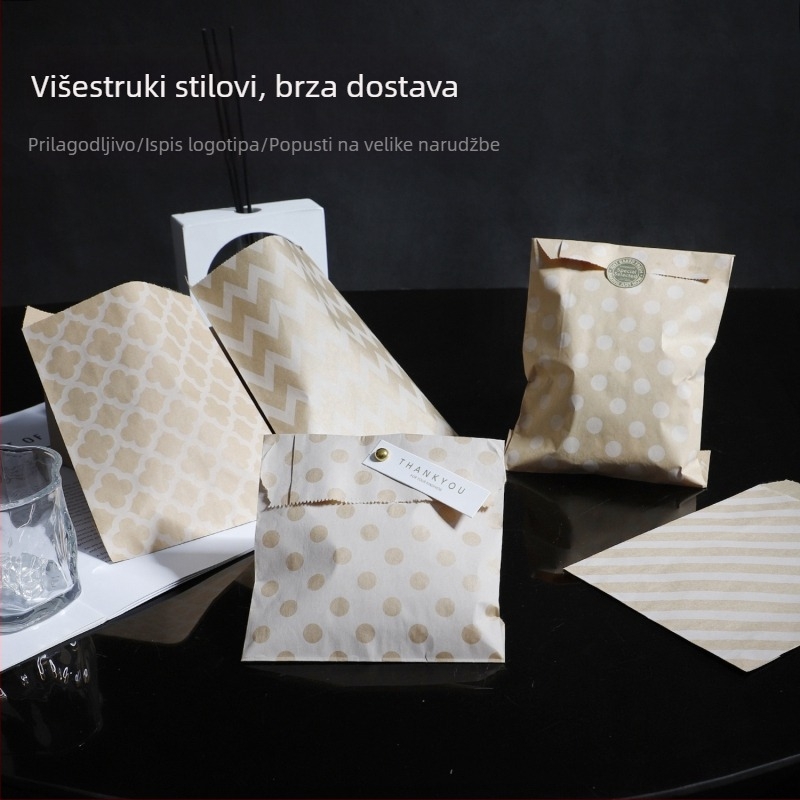 Kraft papir vrećice za pečenje, pakiranje kolačića i slatkiša, male darovne vrećice, 25 kom./pak.