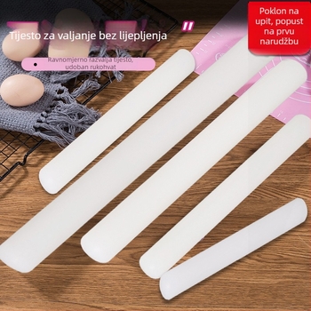 Bijeli silikonski valjak za tijesto, ne lijepi, pogodan za knedle i fondant