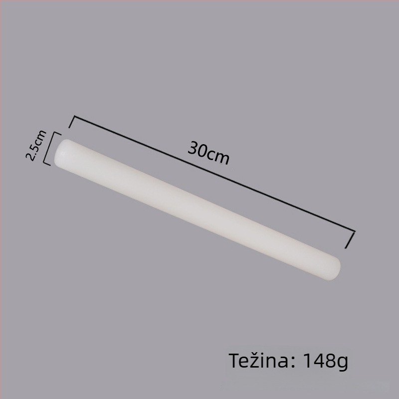 Bijeli silikonski valjak za tijesto, ne lijepi, pogodan za knedle i fondant