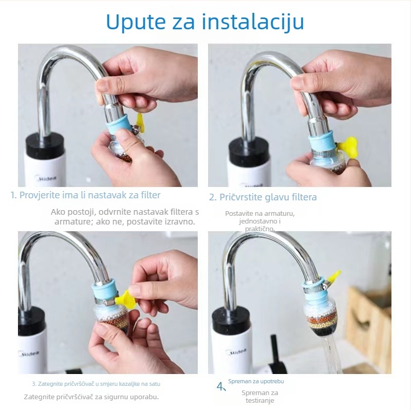 Filter protiv prskanja slavine, kuhinjski produživač i univerzalni spojni nastavak