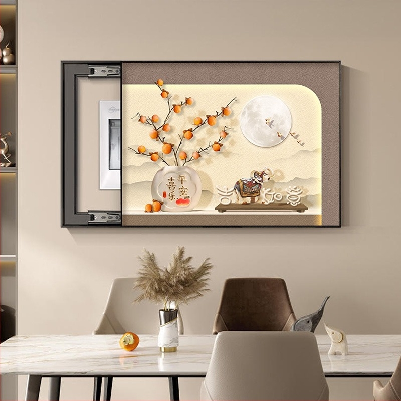 Premium ukrasna slika za kutiju za mjerenje električne energije i razvodnu kutiju – bez bušenja, moderan minimalistički dizajn