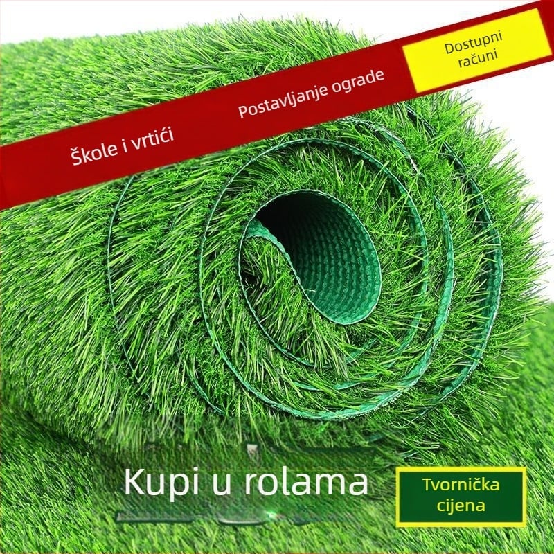 Umjetni travnjak za sportska igrališta, zelena plastična podloga s ljepilom na stražnjoj strani