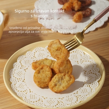 Papir za pečenje s apsorpcijom masnoće, s uzorkom cvjetne čipke, za kuhinju, kolače i pizzu