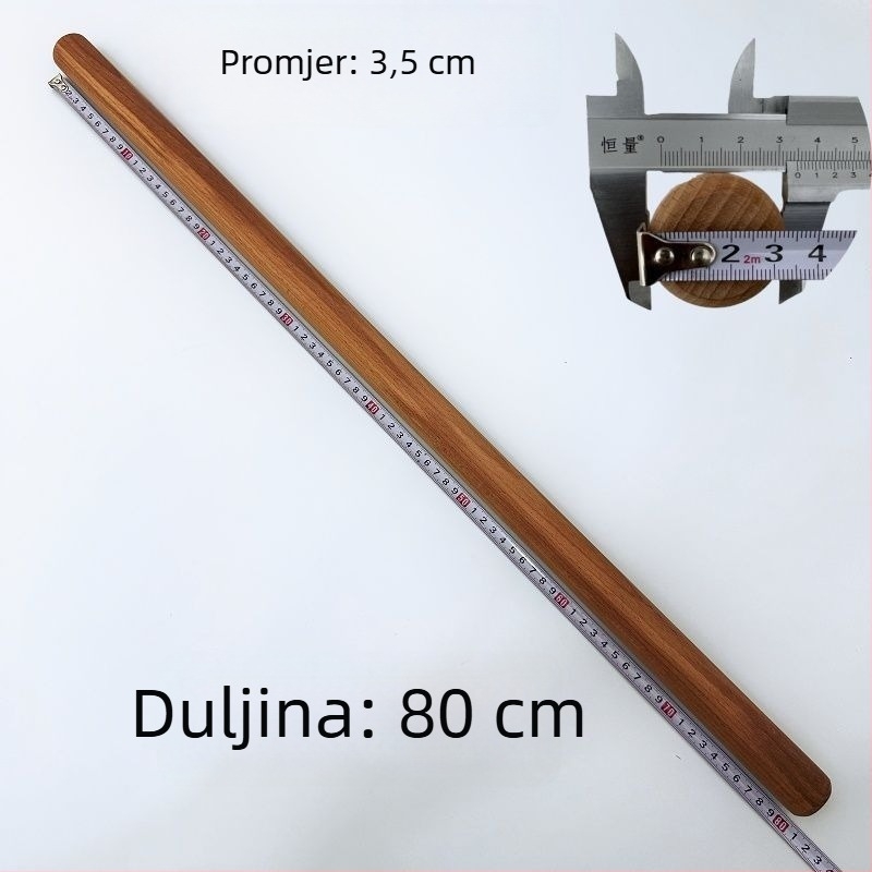 Valjak za tijesto od bukova drveta, kućna upotreba, čvrsto drvo, različite veličine