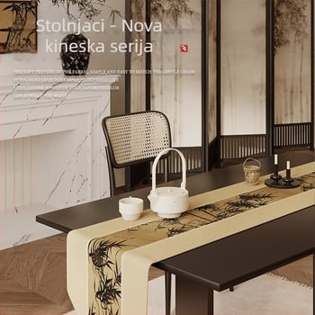 Novi kinesko-zen stil stolni runner – dugački runner za blagovaonu, stol za kavu i bočni ormarić, vodootporna zaštita stola