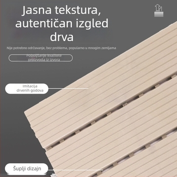 PVC podne pločice s izgledom drveta, za vanjske prostore, dvorište i kupaonicu, vodootporne, protuklizne, otporne na habanje