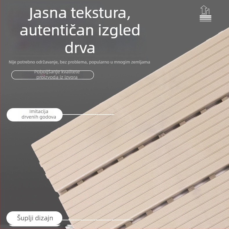 PVC podne pločice s izgledom drveta, za vanjske prostore, dvorište i kupaonicu, vodootporne, protuklizne, otporne na habanje