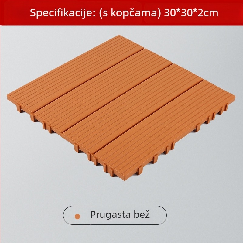 PVC podne pločice s izgledom drveta, za vanjske prostore, dvorište i kupaonicu, vodootporne, protuklizne, otporne na habanje