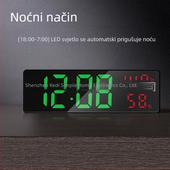 LED alarmni sat za učenike – tiho digitalni stolni sat s temperaturom i vlažnošću zraka