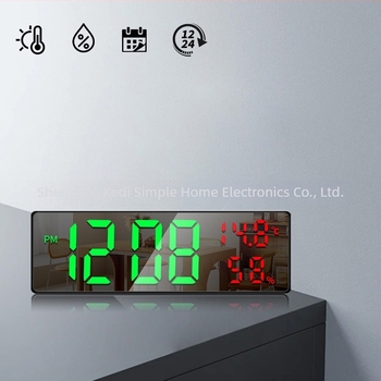 LED alarmni sat za učenike – tiho digitalni stolni sat s temperaturom i vlažnošću zraka