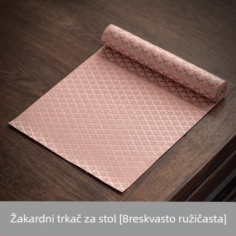 Brocade Jacquard dvostrani stolni runner, dug, vodootporan, od poliestera