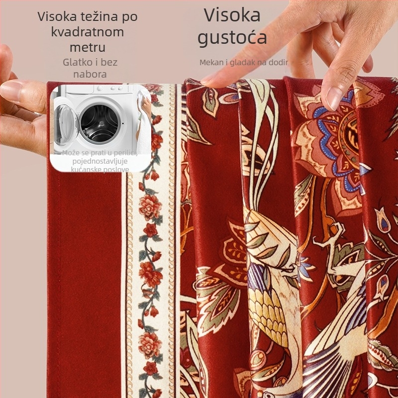 Jinque Fanghua 2025 Vjenčani stolni zastav za kinesku čajnu ceremoniju, crvena, dvostruki sloj