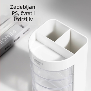 Deli 904 višefunkcionalni držač olovaka, plastični uredski organizator, kreativno skladištenje, četiri razine