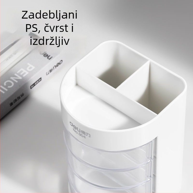 Deli 904 višefunkcionalni držač olovaka, plastični uredski organizator, kreativno skladištenje, četiri razine