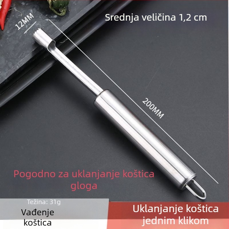 Unaprijeđeni alat s 4 oštrice za izdvajanje jezgre voća i povrća