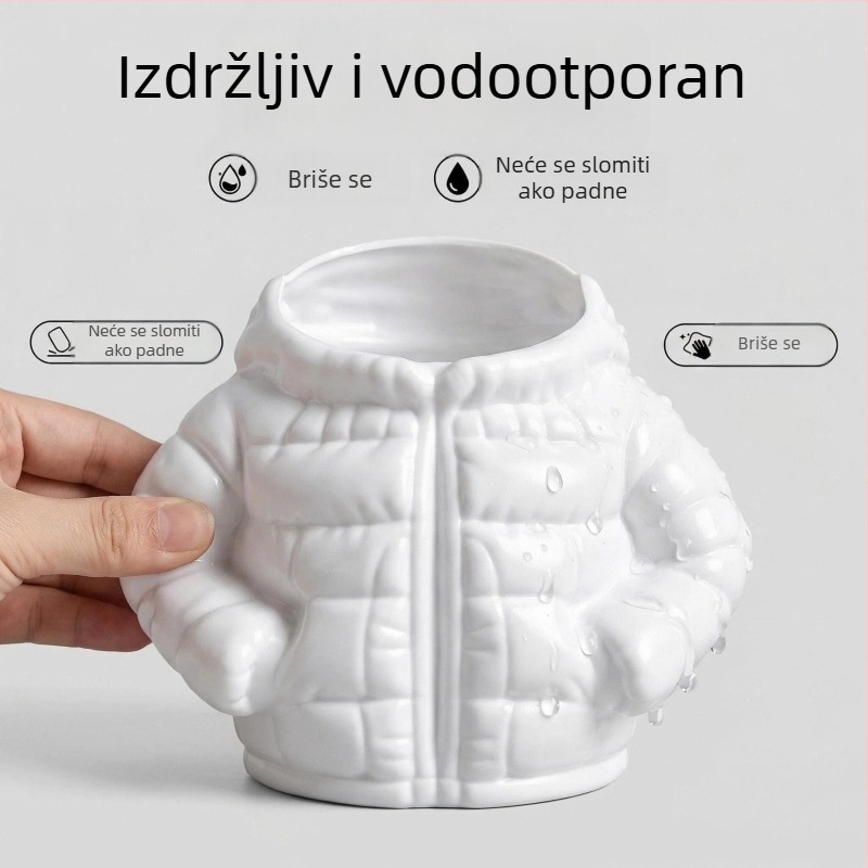 Držač za olovke u obliku jakne, velik kapacitet, kreativni stolni organizator i dekoracija za ured
