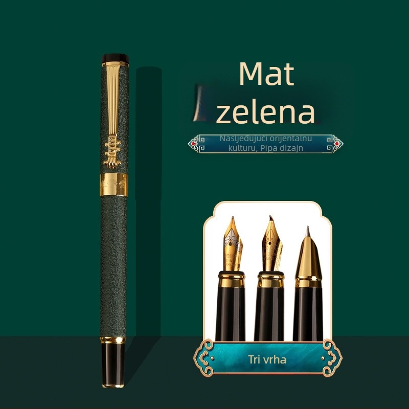 Set od tri Pipa fontana pisaćih olovaka s vrećicom tinte za uredsko i školsko pisanje, kaligrafiju