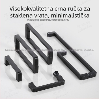 Drška za tuš prostor od nehrđajućeg čelika 304, ručka za staklena vrata, minimalistički set debelih ručki za klizna i drvena vrata