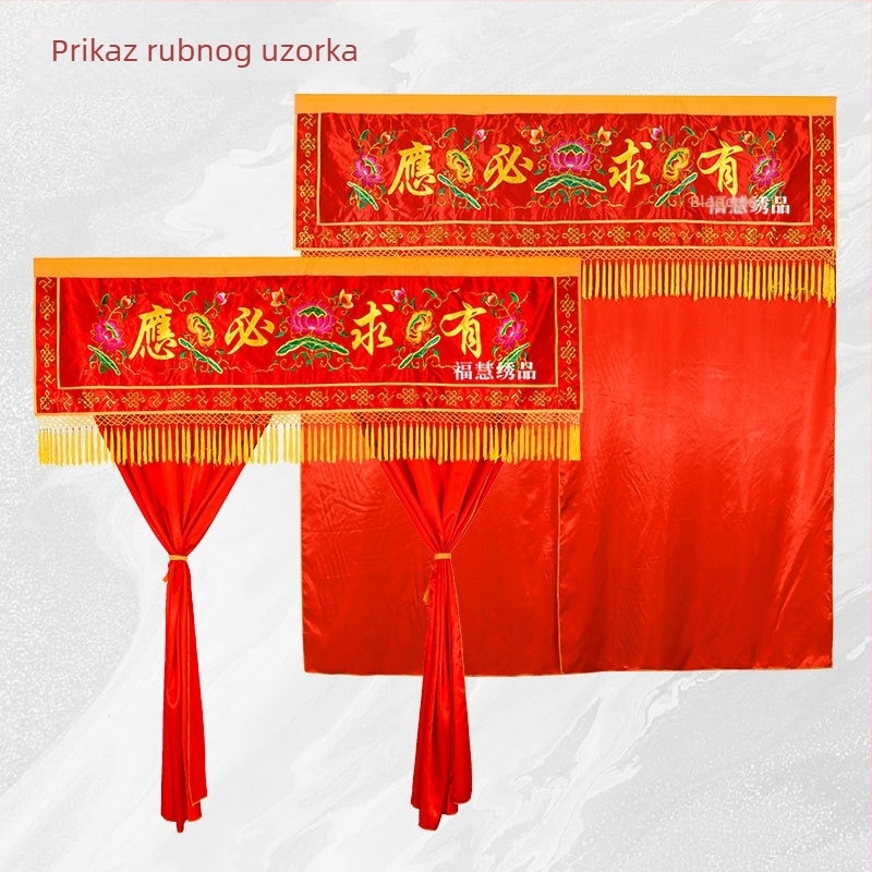 Izšivena pozadina budističkog hrama s Budin zavjesom i Longmen dekoracijom