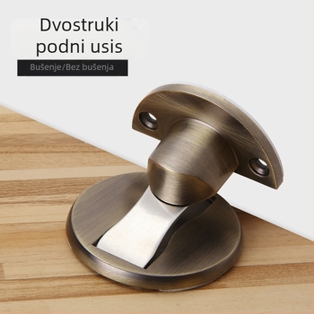 Magnetski vrata stopper od cinkove legure, otpornost na udarce, podno postavljanje, skrivena instalacija, za vrata spavaće sobe